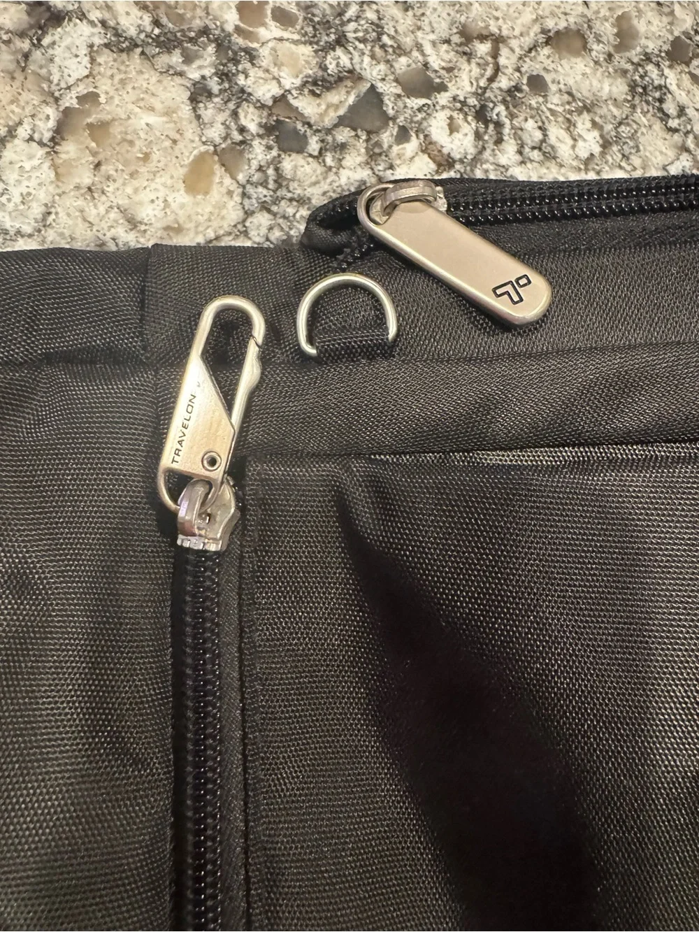 Travelon Black Crossbody Messenger mid size Bag